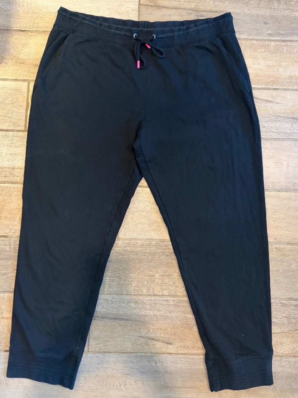 Psycho Bunny Men’s Black French Terry Jogger Sweatpants Zip Pocket 2XL